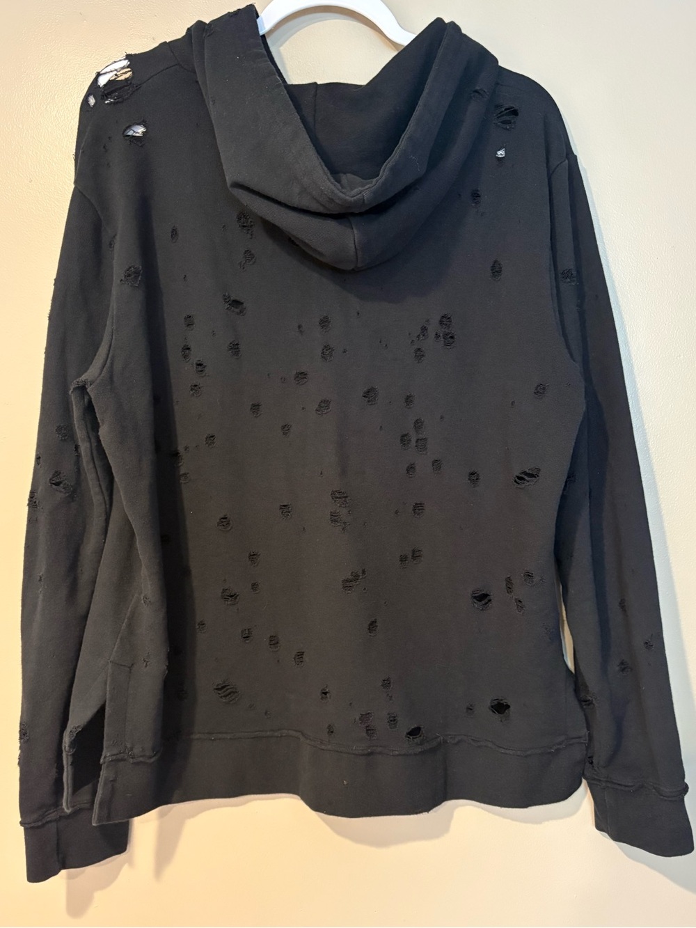 distressed slouchy gothic alt streetwear hoodie oversized grunge indie sleaze